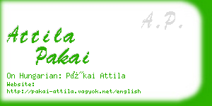 attila pakai business card